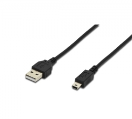 CAVO USB 2.0 A-MINI B M-M NERO (AK300130018S)