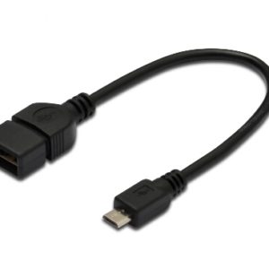 CAVO OTG USB FEMMINA A MICRO USB MASCHIO - 2O CM (AK300309002S)